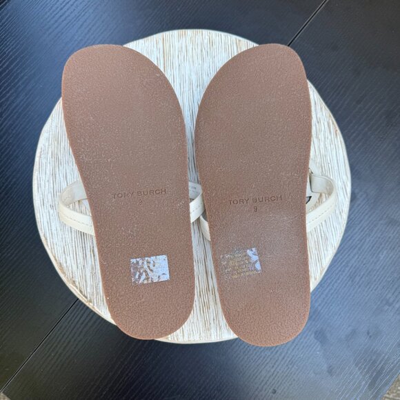 TORY BURCH MILLER CLOUD 9 Women's Leather Sandal White Summer Beach Resort New - Picture 11 of 13